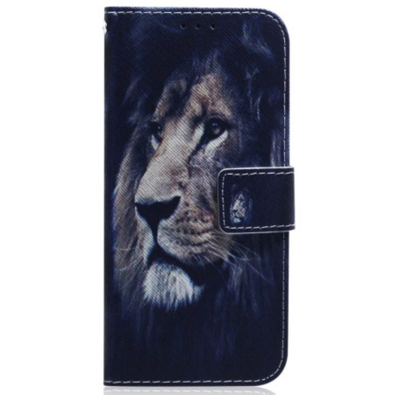 Kožený Kryt Na iPhone 16 Snící Lev