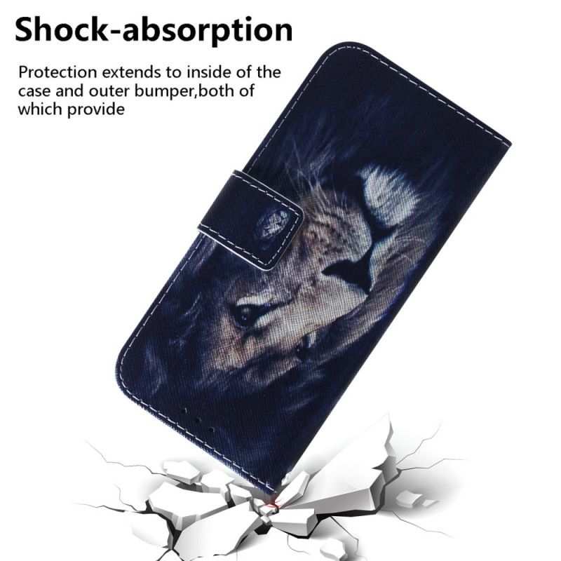 Kožený Kryt Na iPhone 16 Snící Lev