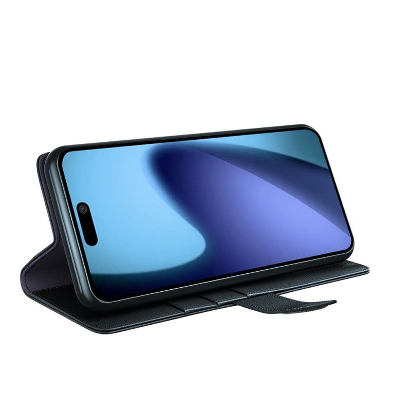 Kožený Kryt Na iPhone 17 Peněženka Z Pravé Kůže