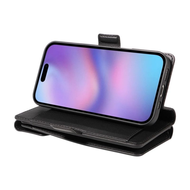Kožený Kryt Na iPhone 17 Více Slotů Na Karty A Poutko Na Zápěstí