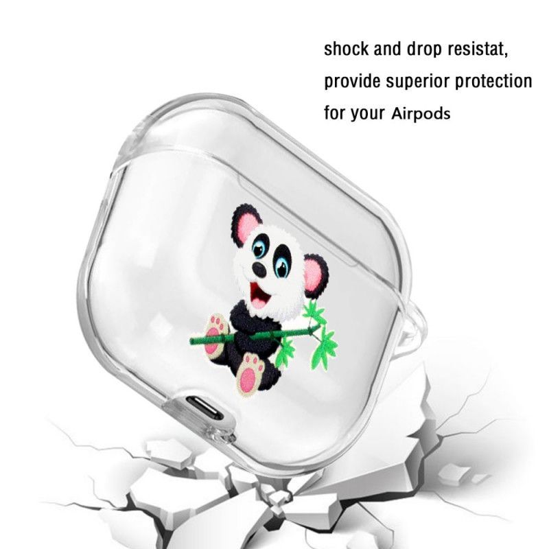 Kryt Airpods Silikon Zvířecí Řady S Karabinou