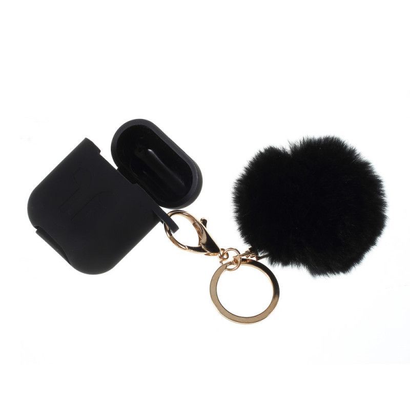 Kryt Airpods Silikonová A Kožešinová Karabina
