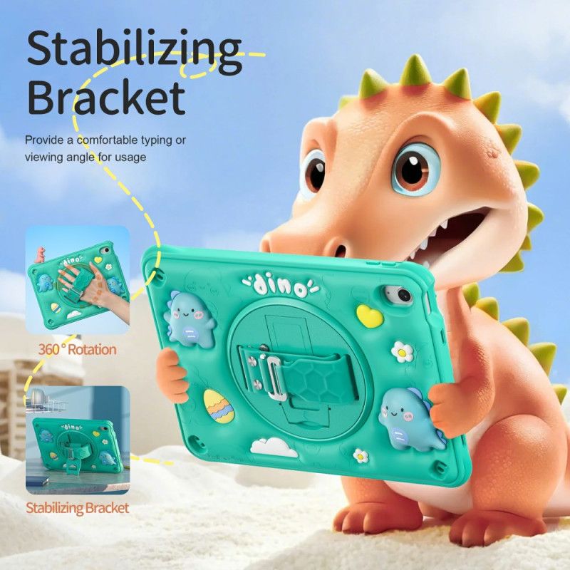 Kryt iPad (2025) Dětský Popruh S Dinosaurem A Oporou