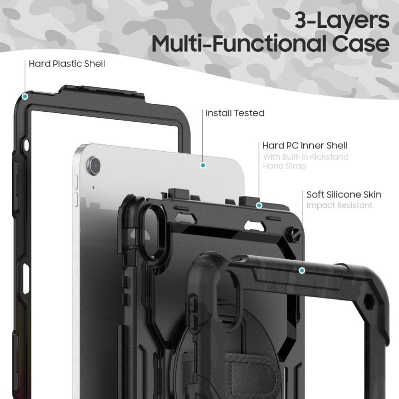 Kryt iPad (2025) Kryty Na Mobil Plná Ochrana S Ramenním Popruhem