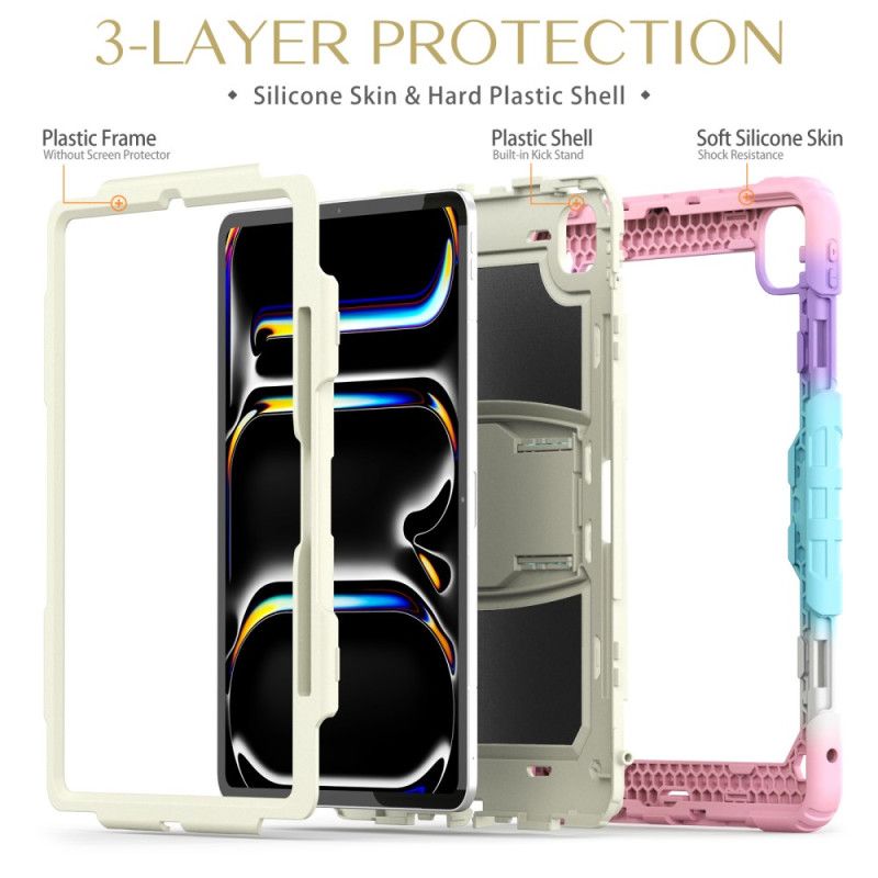 Kryt iPad Pro 13 (2025) Odolné S Držákem Na Pero A Ramenním Popruhem