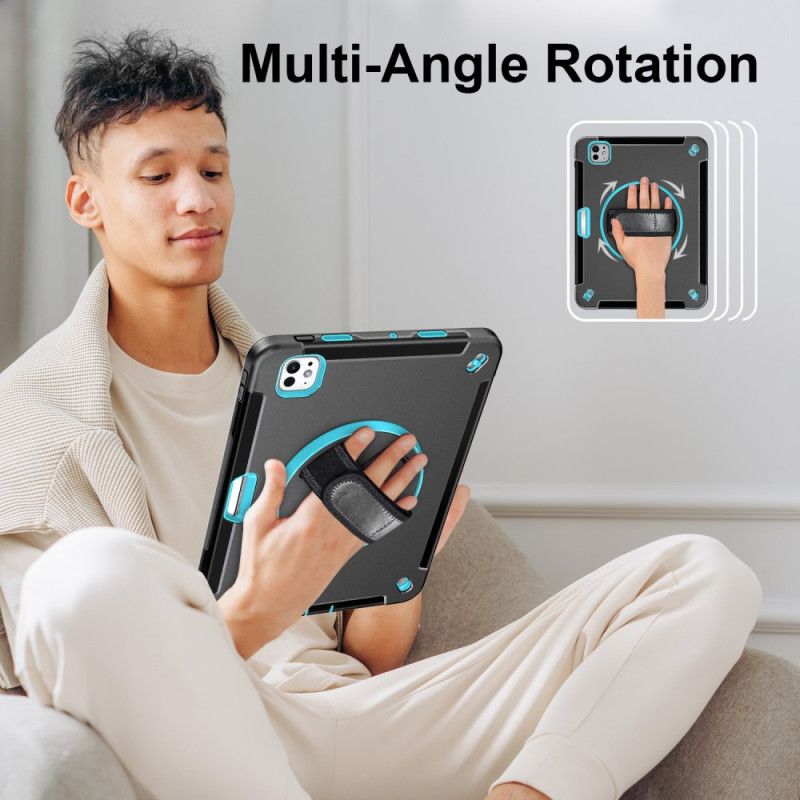 Kryt iPad Pro 13 (2025) Odolný Držák Na Prsteny A Ramenní Popruh