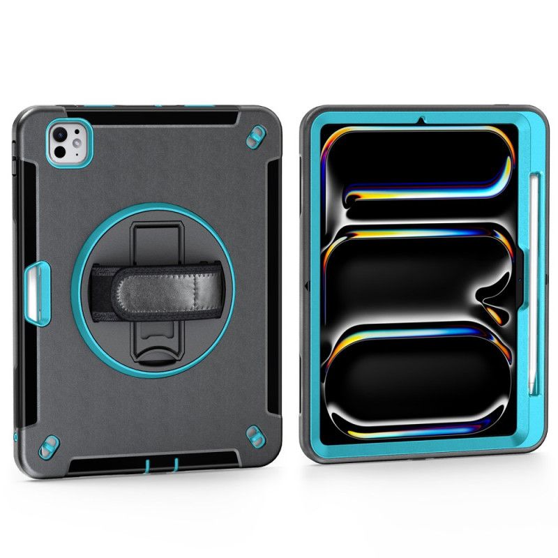 Kryt iPad Pro 13 (2025) Odolný Držák Na Prsteny A Ramenní Popruh