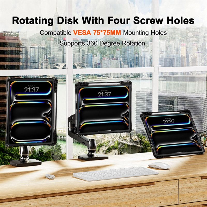 Kryt iPad Pro 13 (2025) Průhledný Se Stojánkem