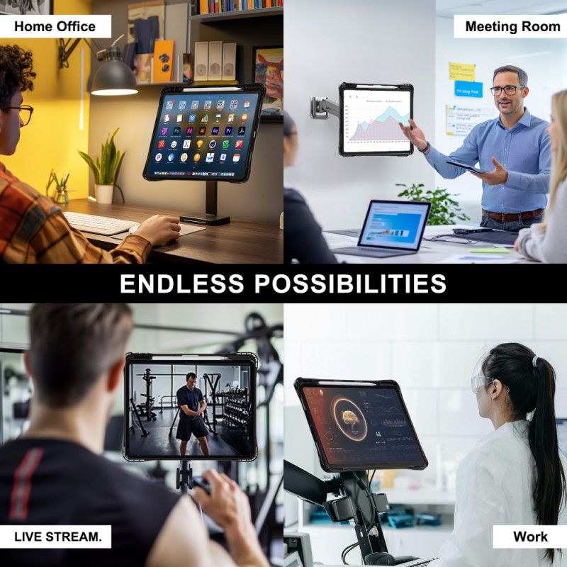 Kryt iPad Pro 13 (2025) Průhledný Se Stojánkem