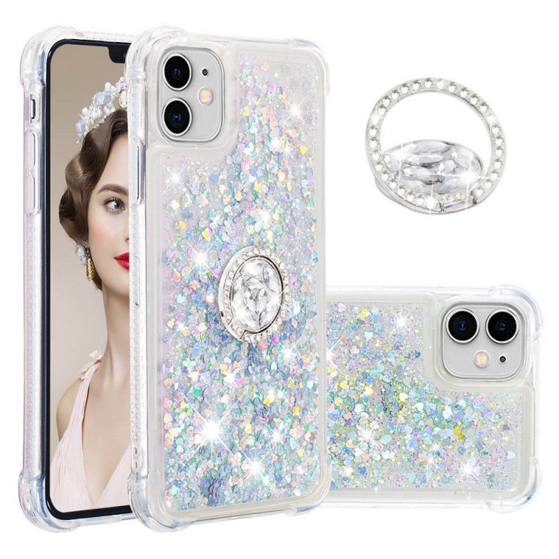 Kryt Iphone 11 Flitry S Držákem Na Diamantový Prsten