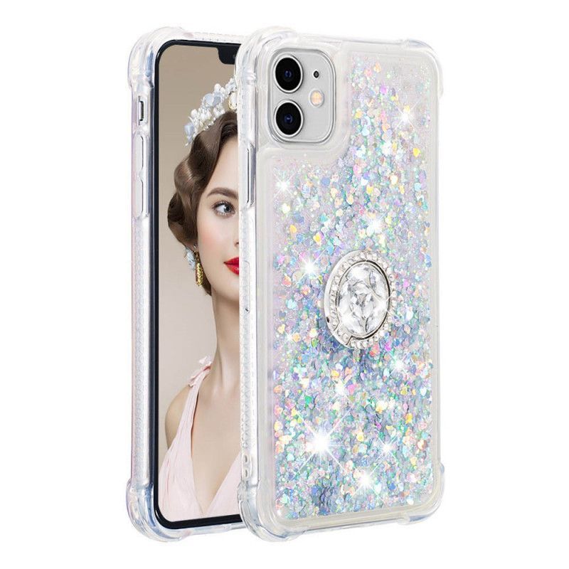 Kryt Iphone 11 Flitry S Držákem Na Diamantový Prsten