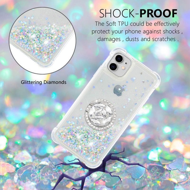 Kryt Iphone 11 Flitry S Držákem Na Diamantový Prsten