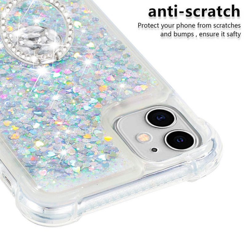 Kryt Iphone 11 Flitry S Držákem Na Diamantový Prsten