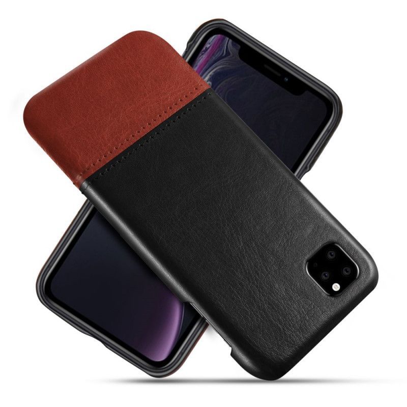 Kryt Iphone 11 Pro Ksq Dvoubarevný Kožený Efekt