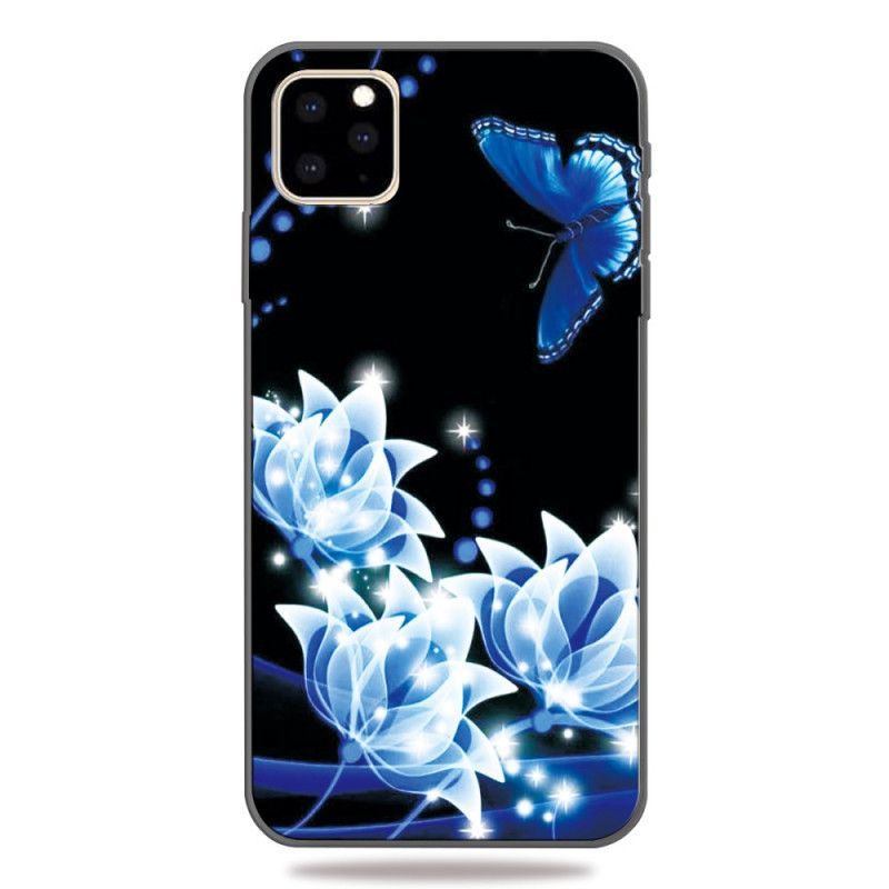 Kryt Iphone 11 Pro Max Motýl A Modré Lekníny
