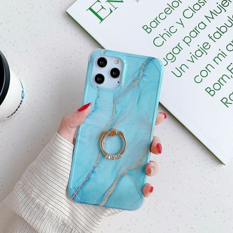 Kryt Iphone 11 Pro Max Mramorový Styl Prstencového Držáku