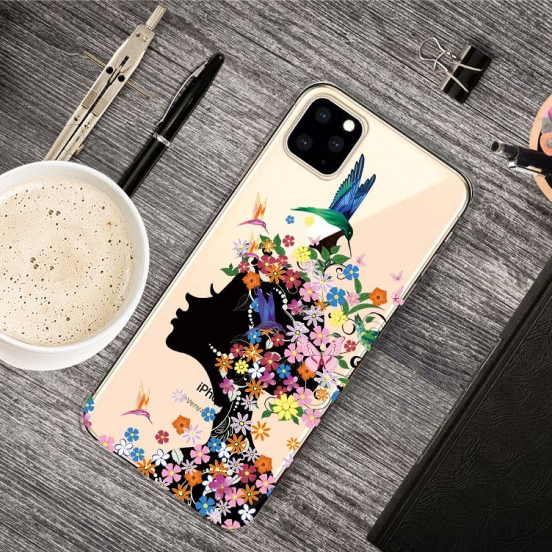 Kryt Iphone 11 Pro Max Pěkná Květinová Hlava