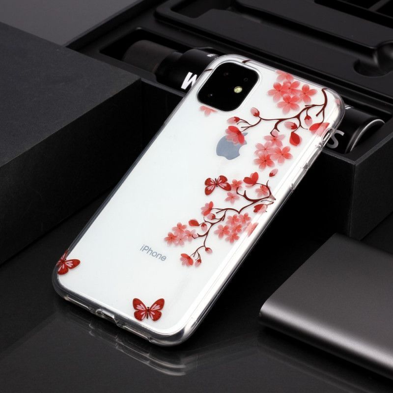 Kryt Iphone 11 Průhledná Motýlí Větev