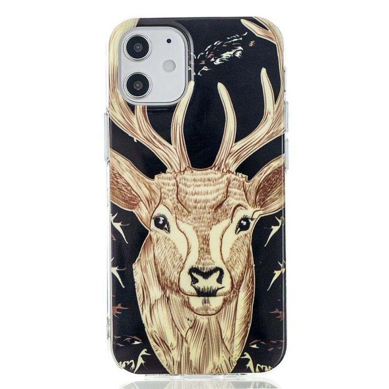Kryt Iphone 12 Mini Fluorescentní Majestátní Jelen