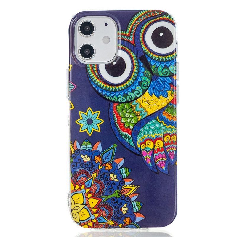 Kryt Iphone 12 / 12 Pro Fluorescenční Mandala Sova
