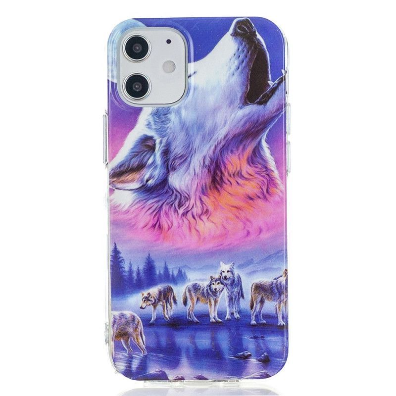 Kryt Iphone 12 / 12 Pro Fluorescenční Řada Vlků