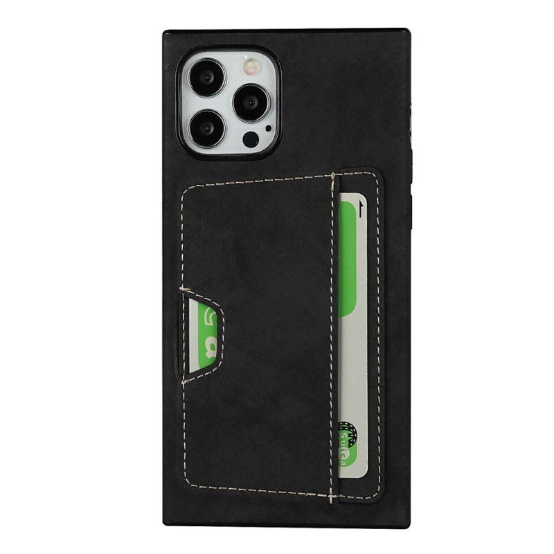 Kryt Iphone 12 / 12 Pro Silikonový A Sametový Držák Na Karty