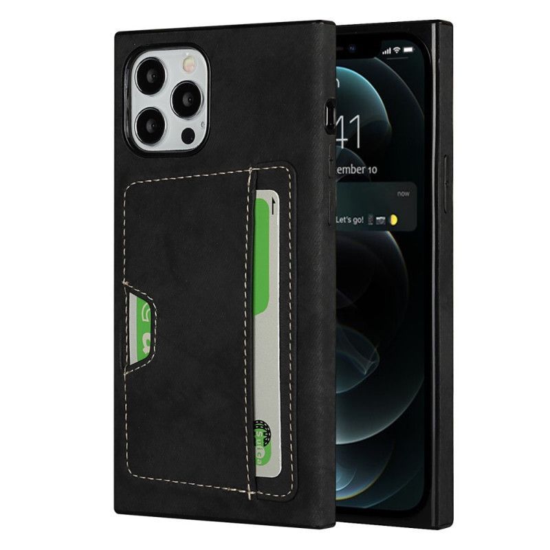 Kryt Iphone 12 / 12 Pro Silikonový A Sametový Držák Na Karty