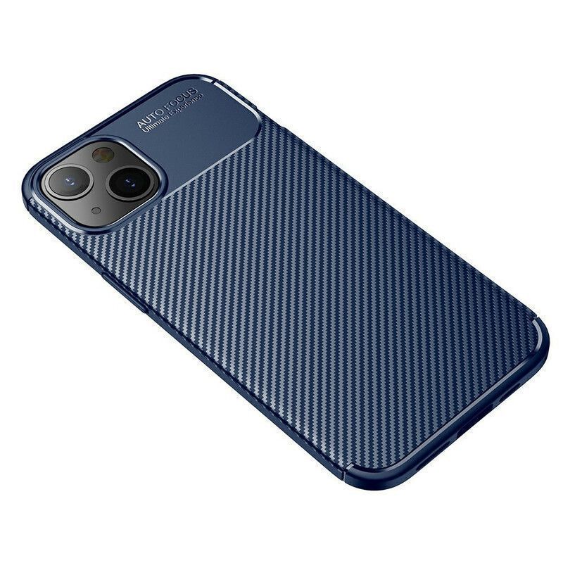 Kryt Iphone 13 Flexibilní Textura Uhlíkových Vláken