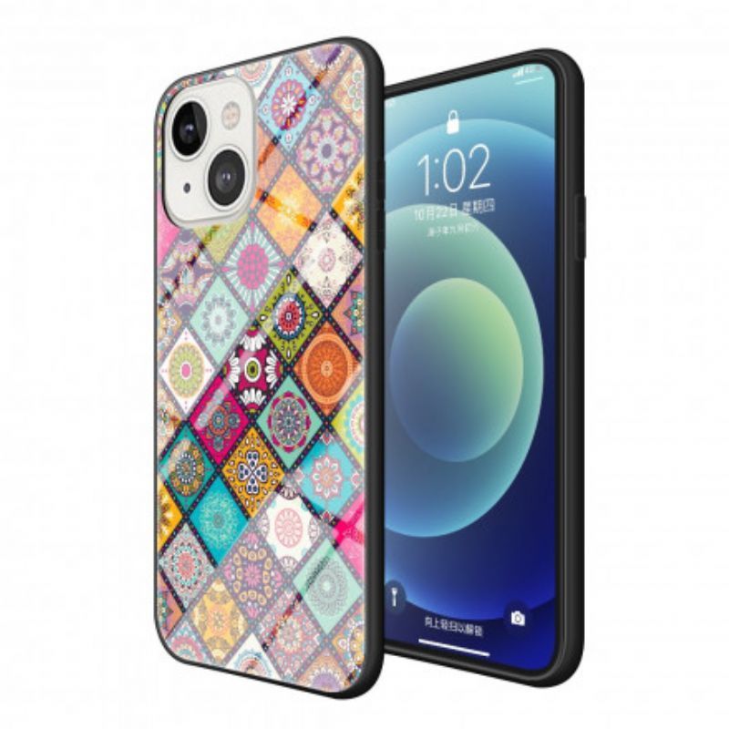 Kryt Iphone 13 Patchwork Magnetický Držák