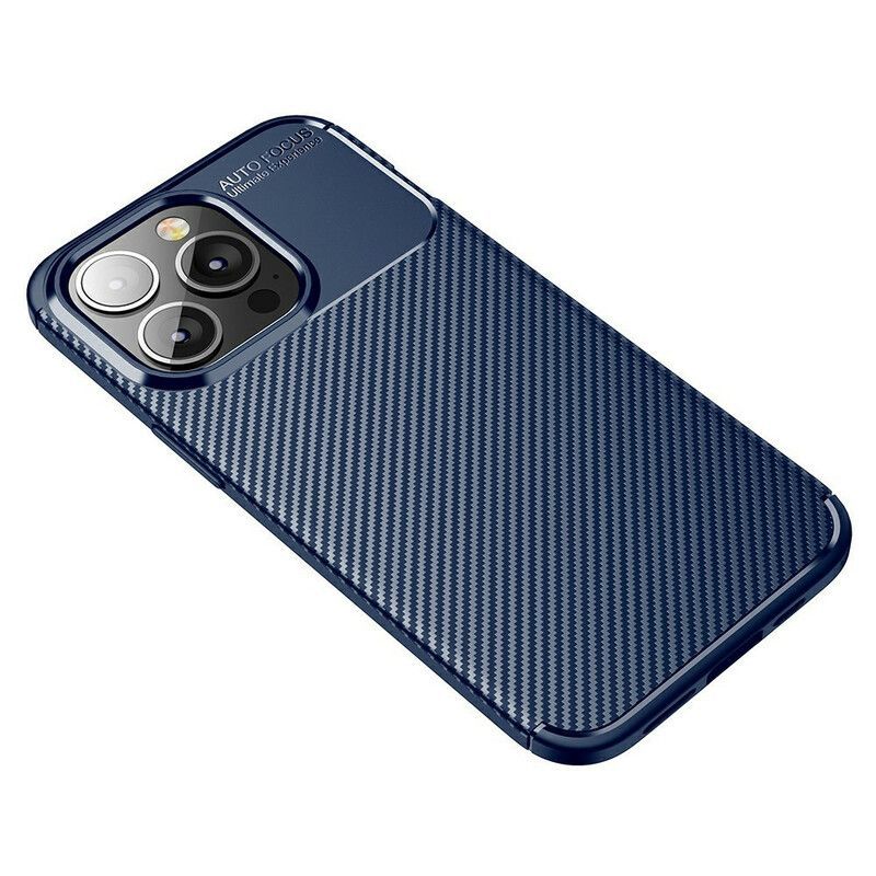 Kryt Iphone 13 Pro Flexibilní Textura Uhlíkových Vláken