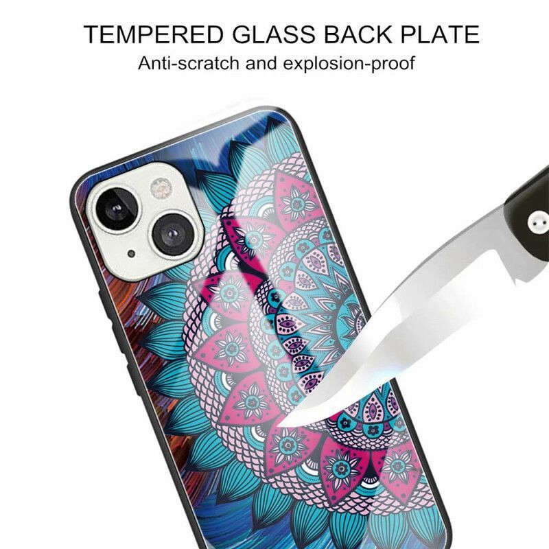 Kryt Iphone 13 Pro Max Mandala Z Tvrzeného Skla