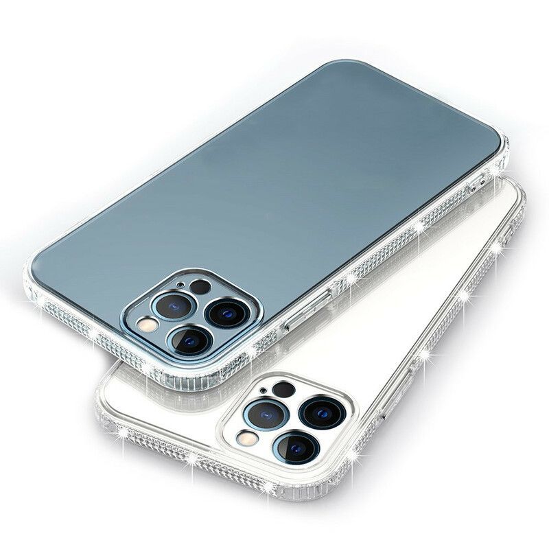 Kryt Iphone 13 Pro Průhledné Diamantové Hrany