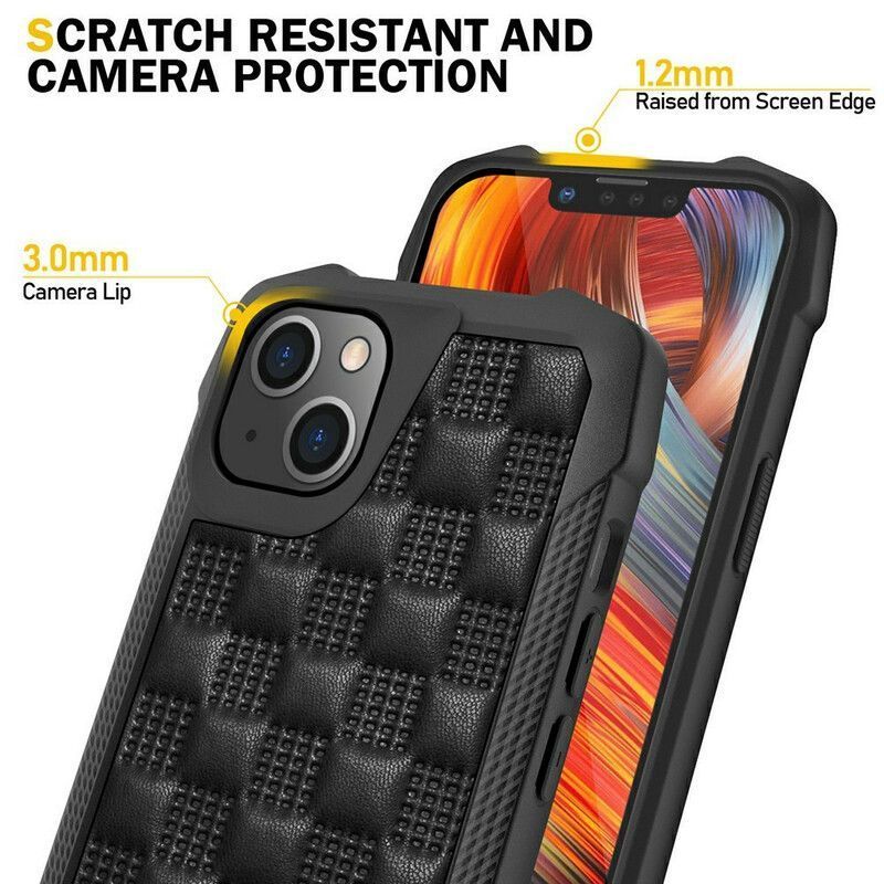 Kryt Iphone 13 Prošívané Zesílené Rohy