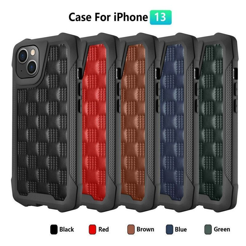 Kryt Iphone 13 Prošívané Zesílené Rohy
