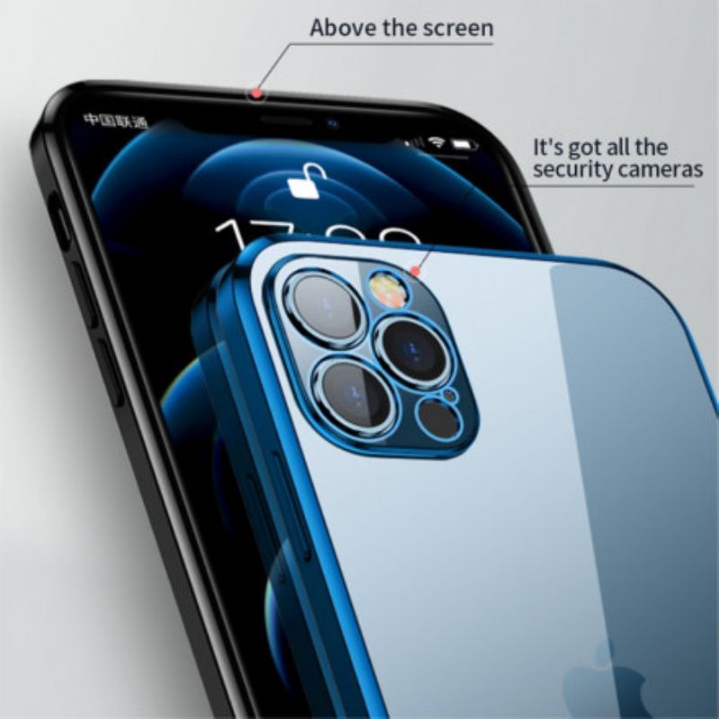 Kryt Iphone 13 Průhledné Kovové Hrany Sulady