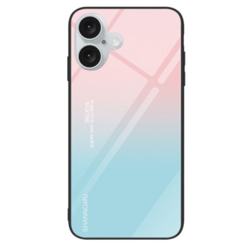 Kryt iPhone 16 Gradient Tempered Glass Pink Blue
