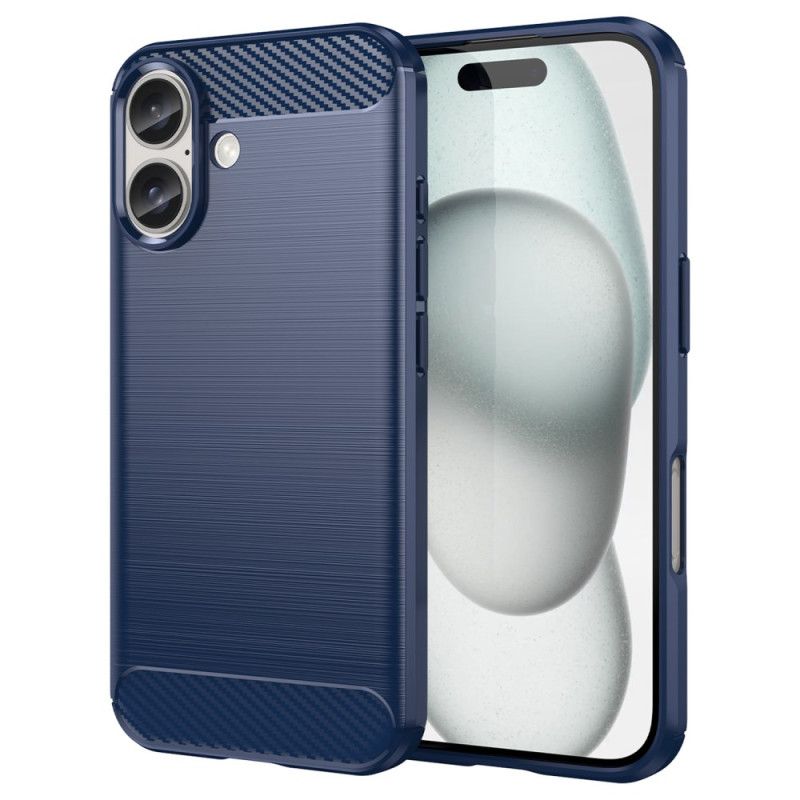 Kryt iPhone 16 Kryty Na Mobil Kartáčované Uhlíkové Vlákno