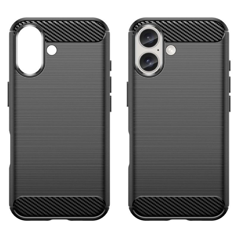 Kryt iPhone 16 Kryty Na Mobil Kartáčované Uhlíkové Vlákno