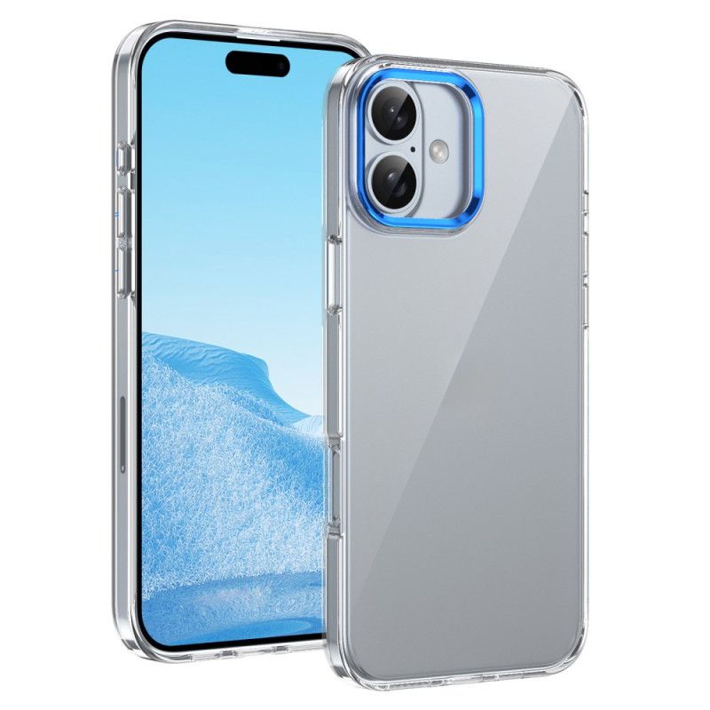 Kryt iPhone 16 Kryty Na Mobil Rám Fotoaparátu S Kovovým Efektem