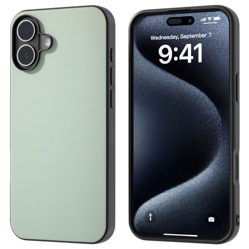 Kryt iPhone 16 Plus Imitace Kůže Proti Pádu