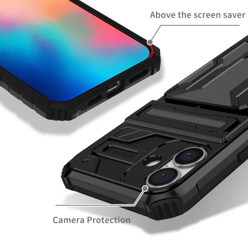 Kryt iPhone 16 Plus Integrovaný Držák Karty A Podpora