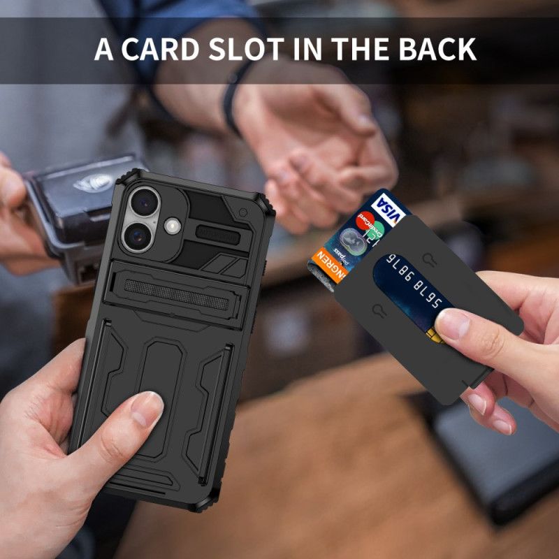 Kryt iPhone 16 Plus Integrovaný Držák Karty A Podpora