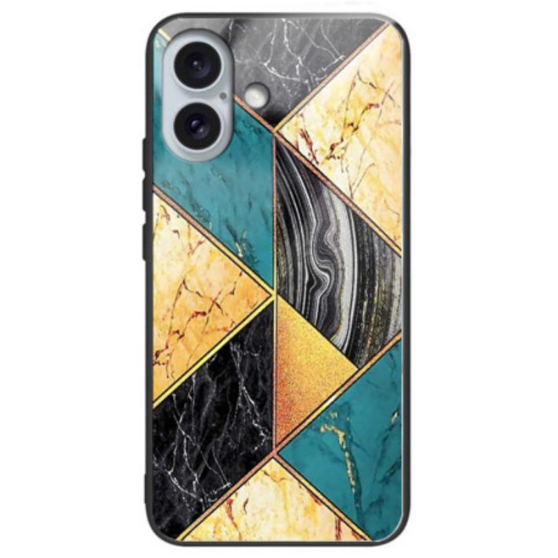 Kryt iPhone 16 Plus Kryty Na Mobil Mramor Z Tvrzeného Skla