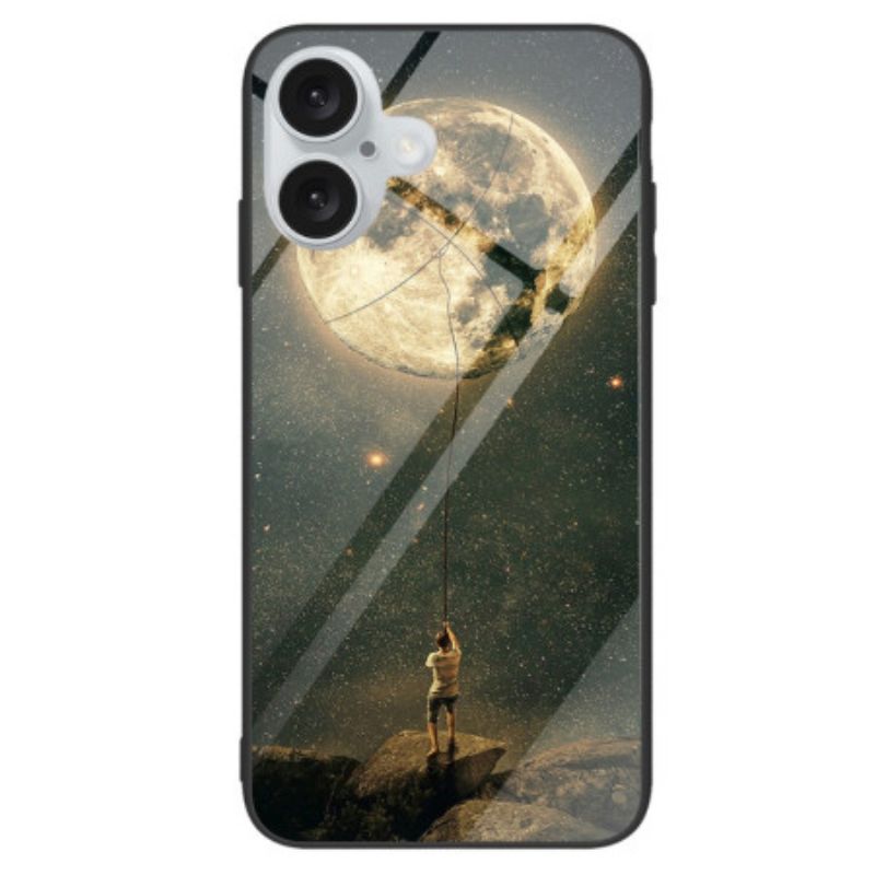 Kryt iPhone 16 Plus Měsíční Tvrzené Sklo