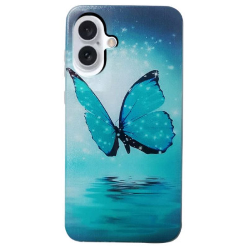 Kryt iPhone 16 Plus Modrý Motýl