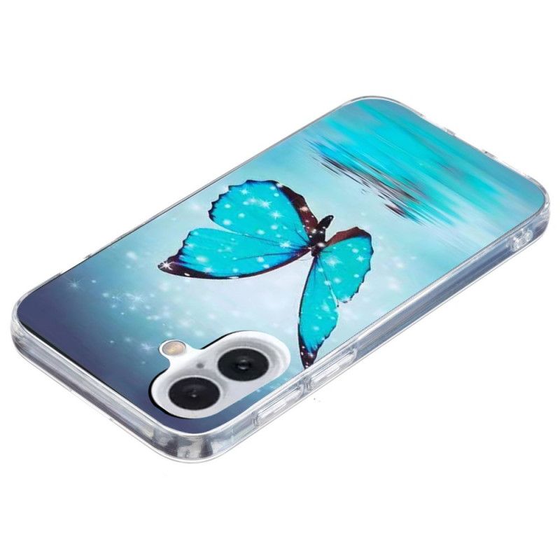 Kryt iPhone 16 Plus Modrý Motýl