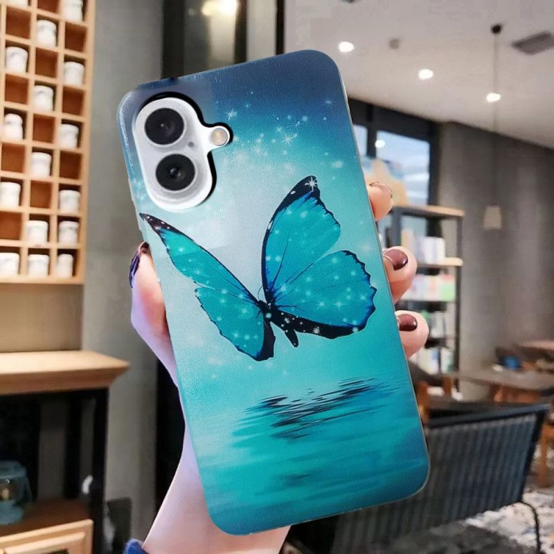 Kryt iPhone 16 Plus Modrý Motýl