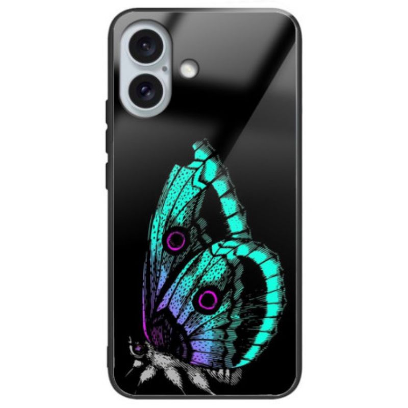 Kryt iPhone 16 Plus Tvrzené Sklo Green Butterfly