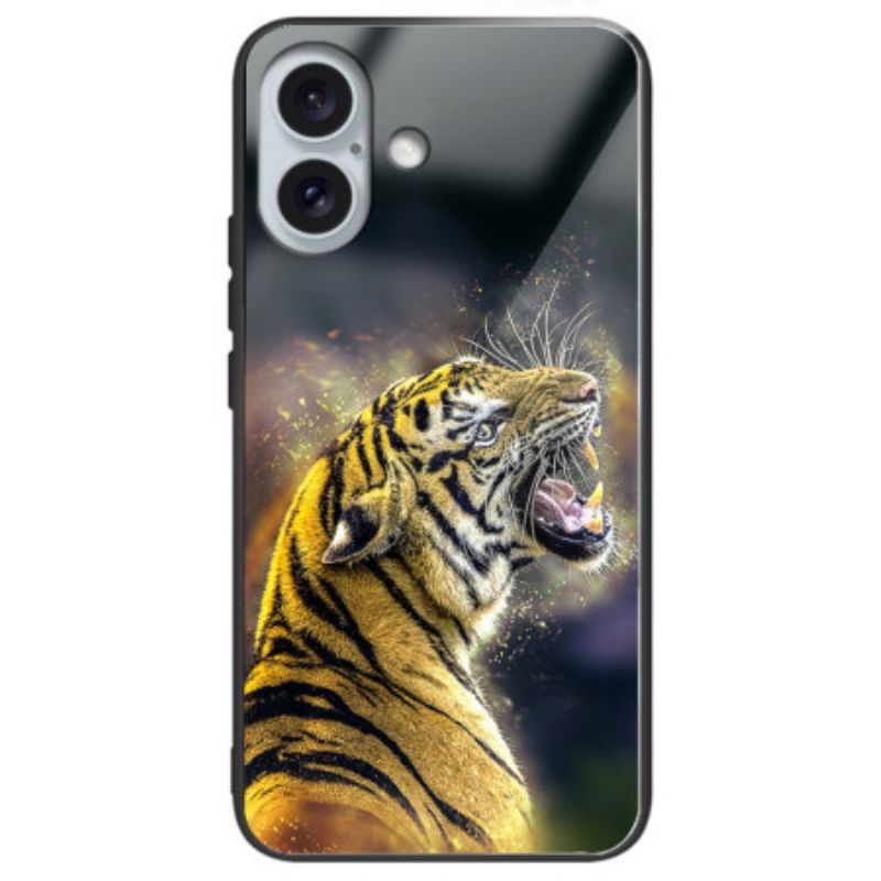 Kryt iPhone 16 Plus Tvrzené Sklo Řvoucího Tygra