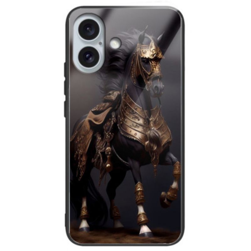 Kryt iPhone 16 Plus Tvrzené Sklo S Maskovaným Koněm
